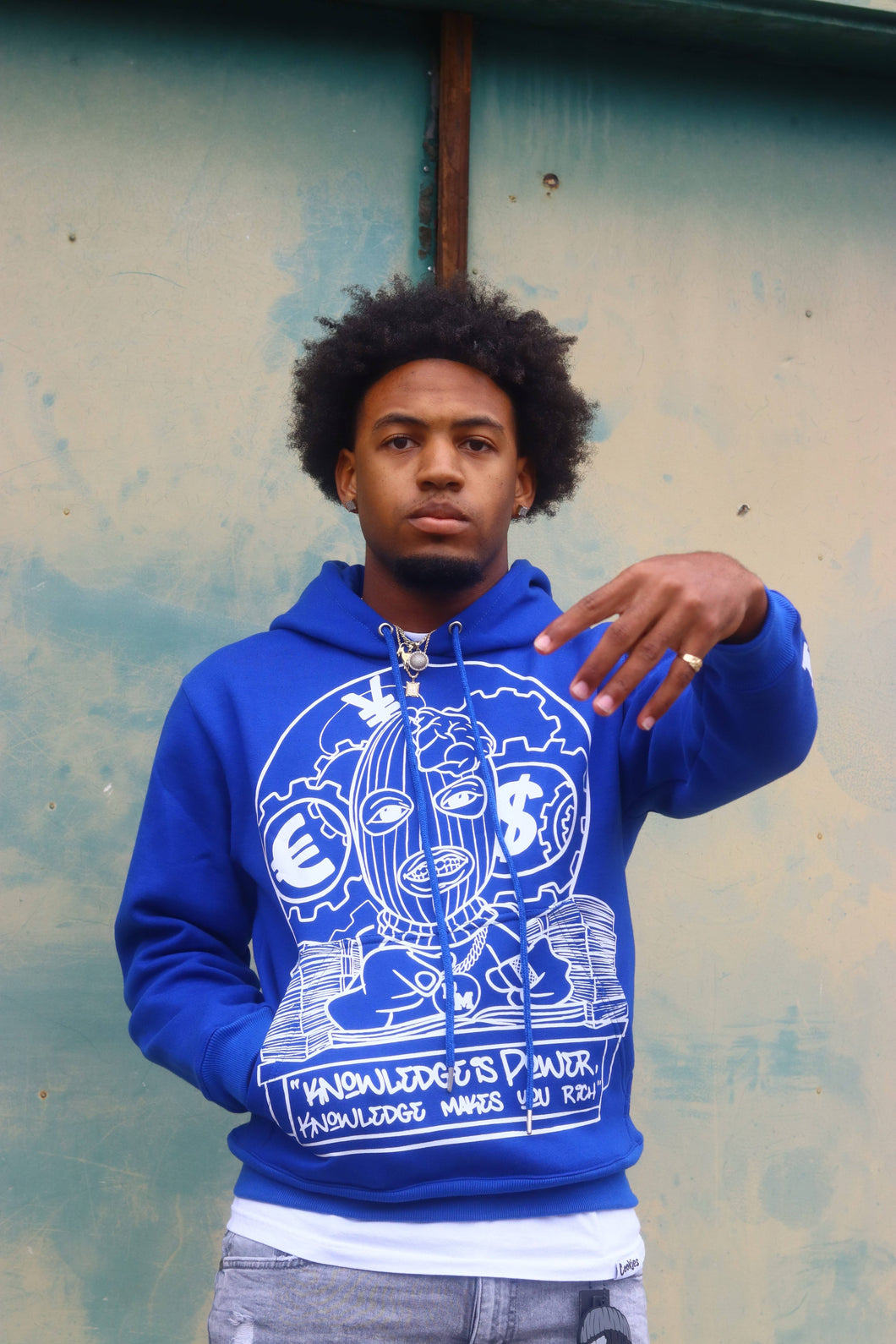 ROYAL BLUE KNOWLEDGE HOODIE