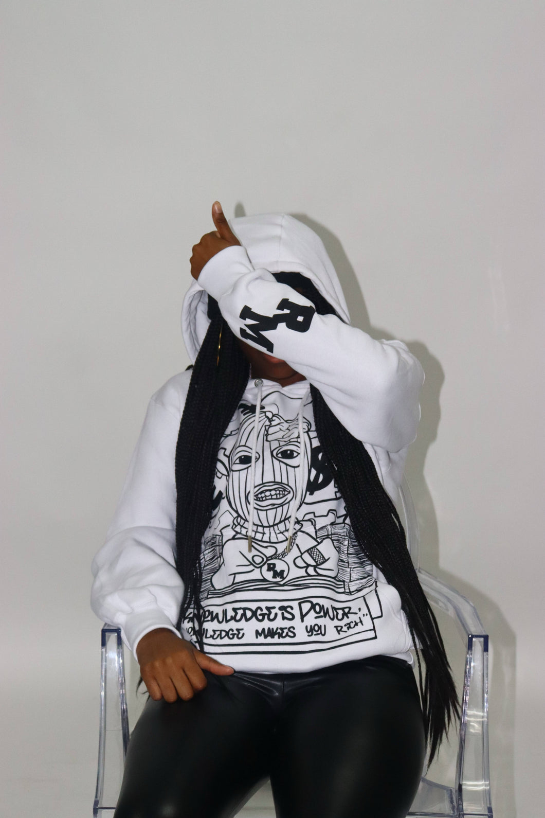 WHITE KNOWLEDGE HOODIE