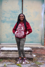 Load image into Gallery viewer, BURGUNDY KNOWLEDGE HOODIE
